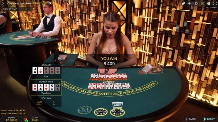 Live Dealer Caribbean Stud Poker