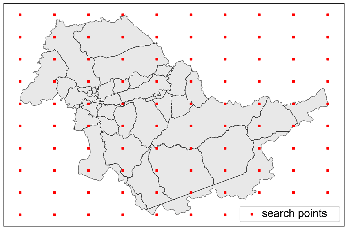 The sampling regime using an example of the Juquitiba municipality