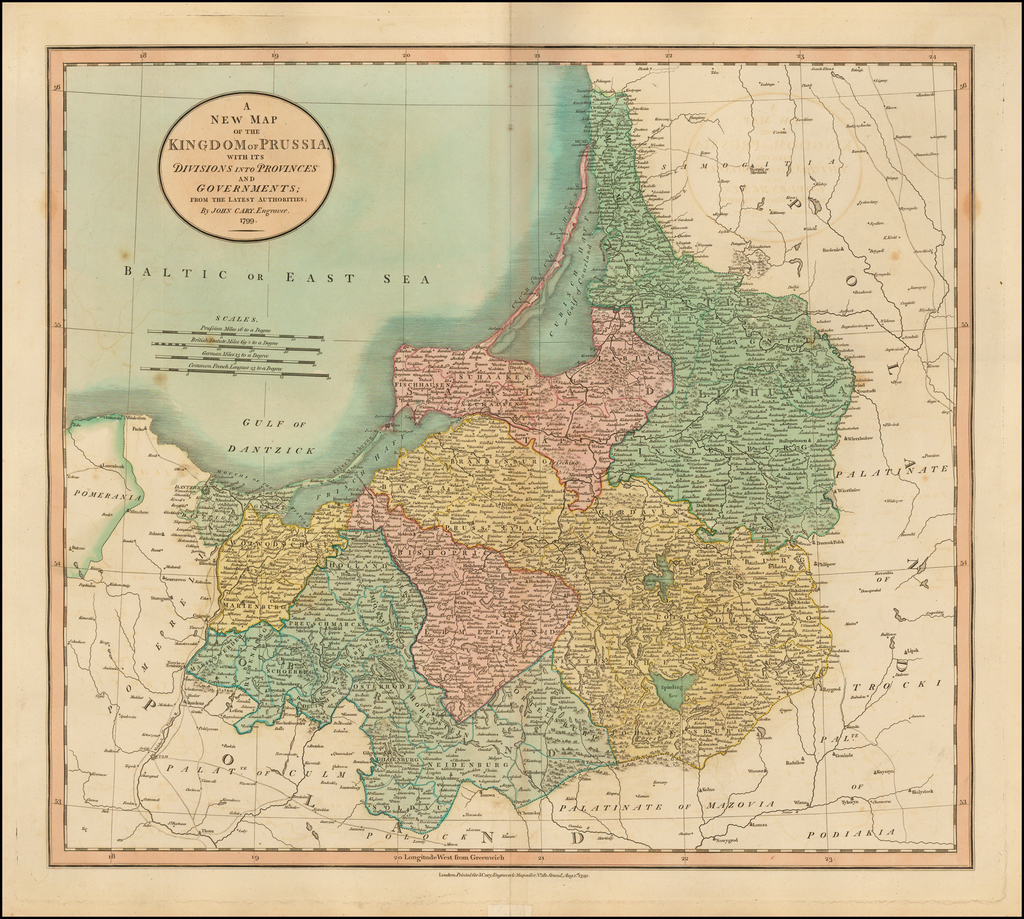 A New Map Of The Kingdom Of Prussia With Its Divisions Into Provinces 029