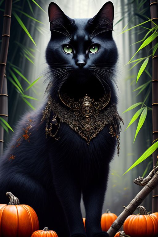 dead-manatee675: ornate, intricate details, beautiful black cat, gothic ...