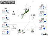 実況天気(2024年12月07日)