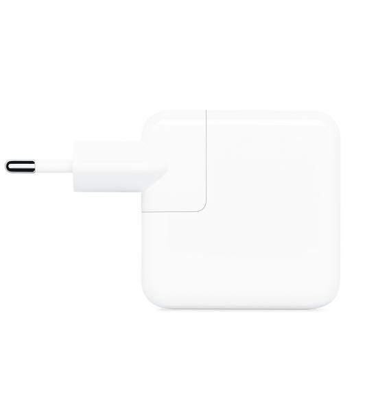 Sidevisning av 30-watts USB-C-lader (med type C-plugg)