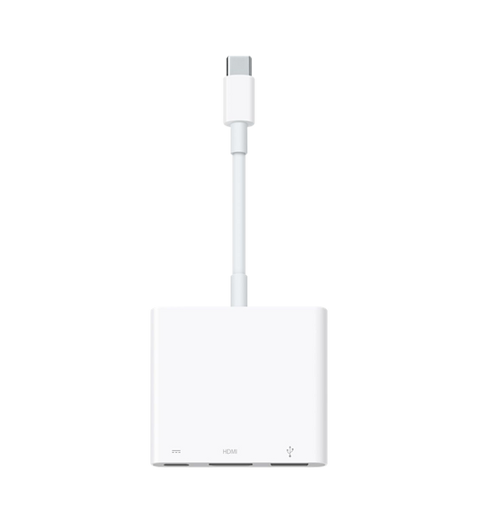 USB-C 數位 AV 多埠轉接器可讓你將配備 USB-C 的 Mac 或 iPad 連接至 HDMI 顯示器，還能同時連接一個標準的 USB 裝置與一條 USB-C 充電連接線