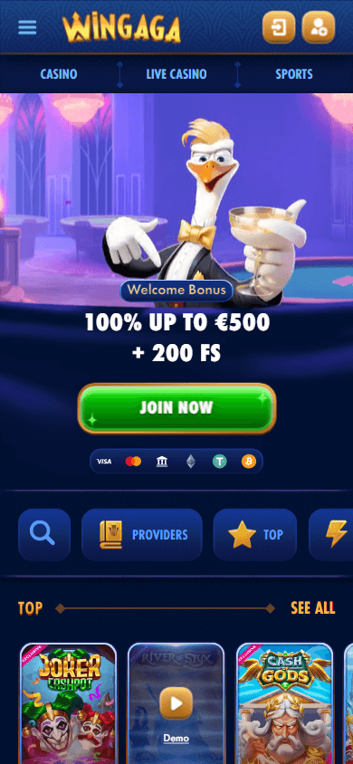 wingaga_casino_homepage_mobile