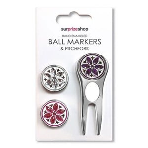 Ball Marker and Pitchfork Set