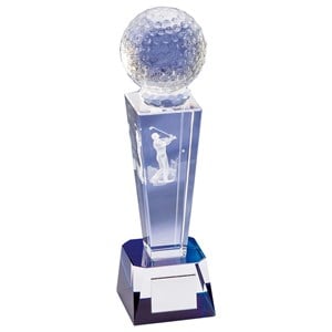 Crystal Golf Ball Trophy