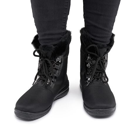 Women’s Lace Up Snow Boots Black