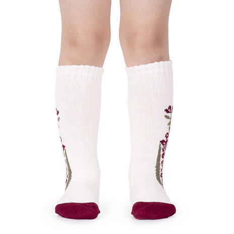 Kids’ Merino knee socks 'Folklore' Red