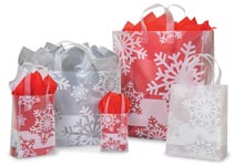 Nashville Wraps Snowflake Flury Christmas Plastic Bags