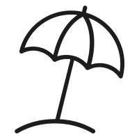 beach umbrella icon