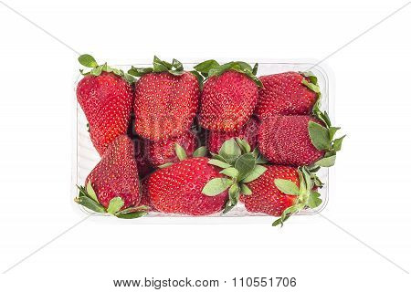 Fresh red ripe organic strawberries