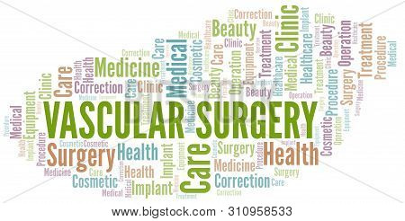 Vascular Surgery Word Cloud Vector Made With Text Only