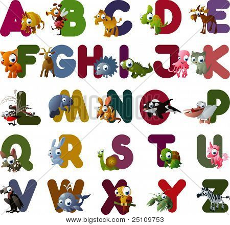 vector animal alphabet