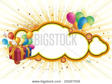 gift box,balloon,celebration background