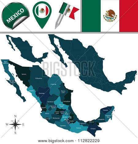 Map Mexico Vector & Photo (Free Trial) | Bigstock