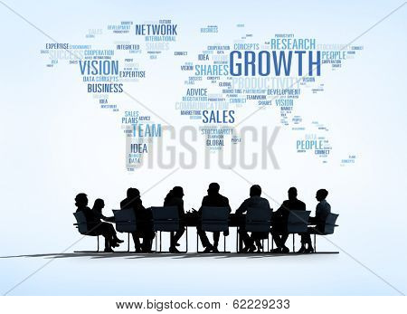 World Business Meeting with Growth Concept