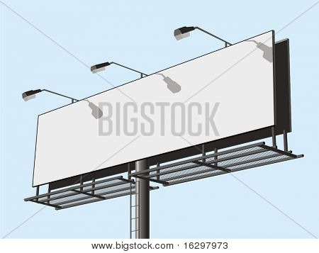 Outdoor advertising construction. Vector illustration.