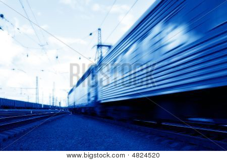 Speed Train With Motion Blur