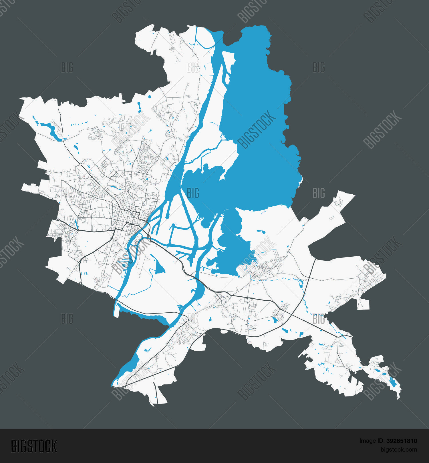 Szczecin Wall Map Vector Maps Netmaps Uk Vector Eps And Wall Maps ...