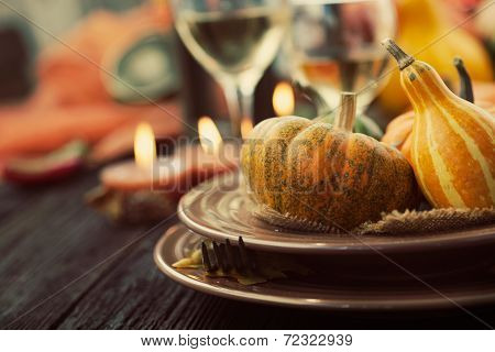 Restaurant Autumn Place Setting