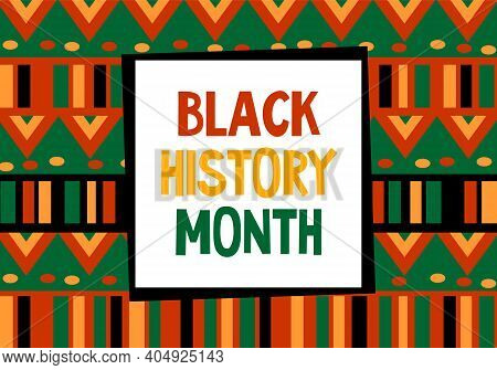 Black History Month Celebration Vector Banner. African-american History Month Illustration For Socia