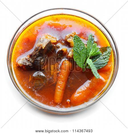 Bowl of beef stew bo kho vietnamese food