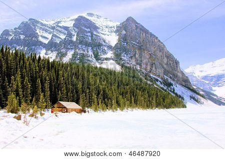 Snowy mountain countryside