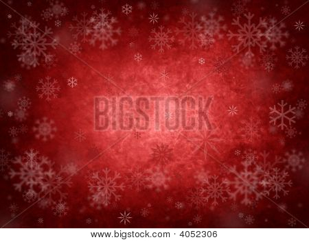 Ice Red Christmas Background