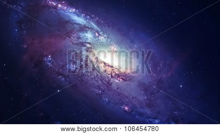 Awesome spiral galaxy many light years far from the Earth. Elements furnished by NASA