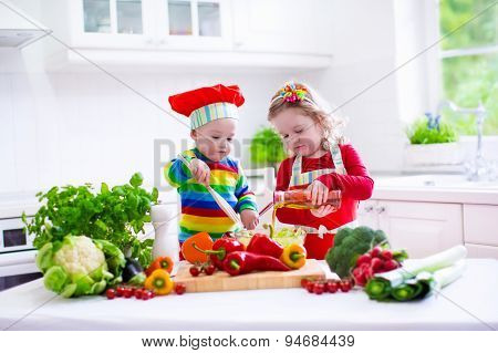 Kids Cooking Healthy Vegetarian Lunch