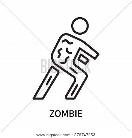 Zombie Icon Isolated On White Background. Zombie Icon Simple Sign. Zombie Icon Trendy And Modern Sym