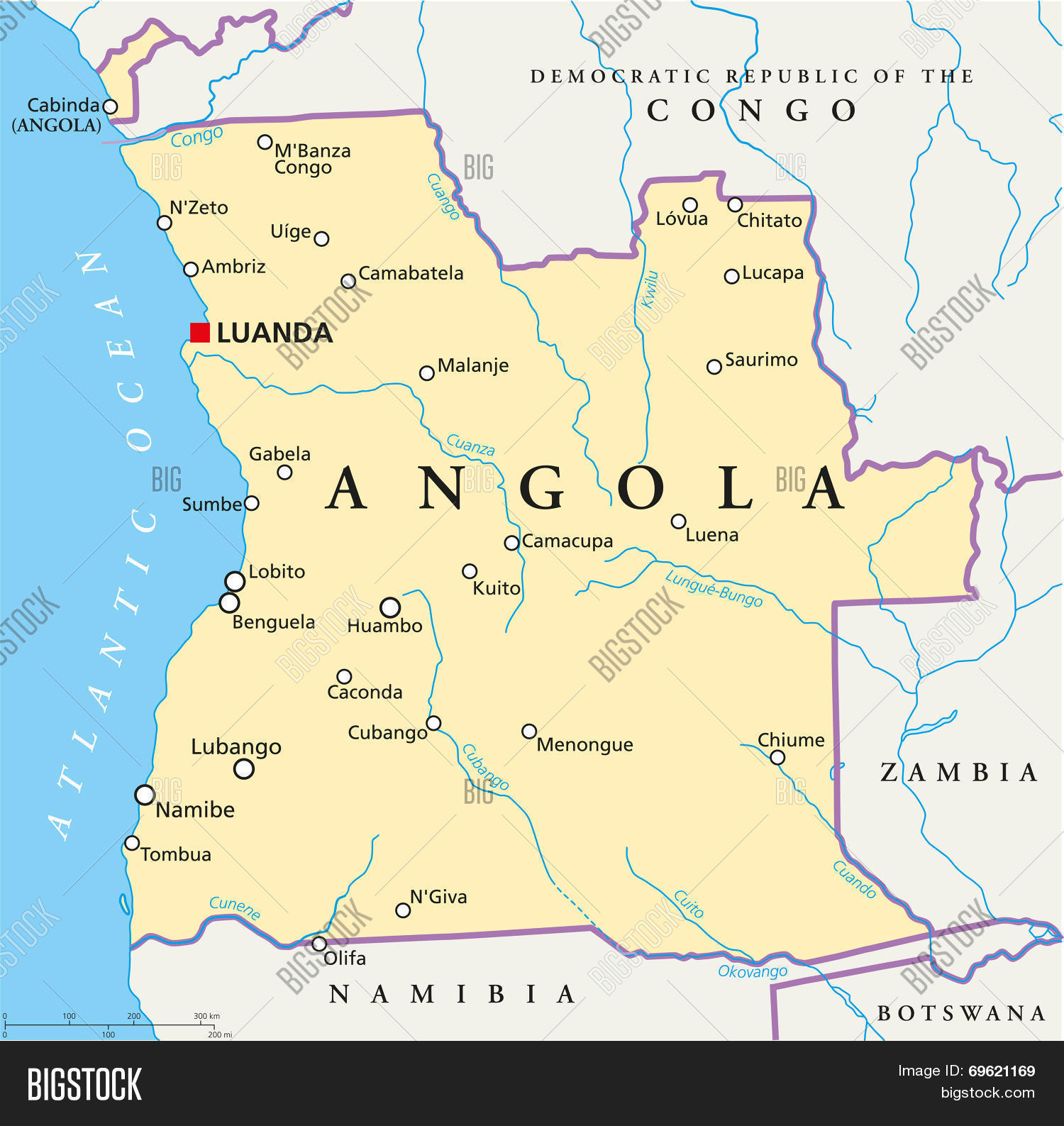 Angola Provinces Map