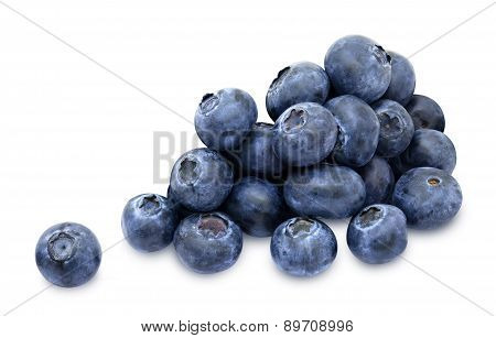 Heap of fresh blueberries