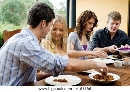 Friends Having Dinner