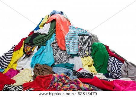 Big heap of colorful clothes