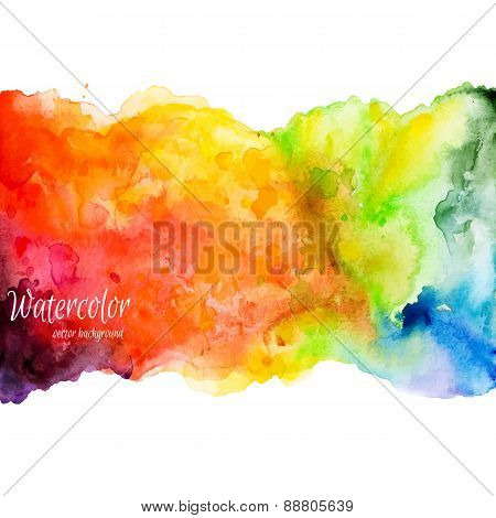 Abstract hand drawn watercolor background,vector illustration.