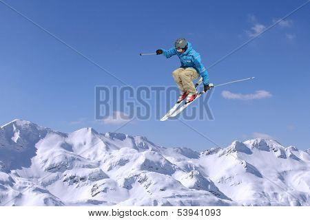 Jumping Skier