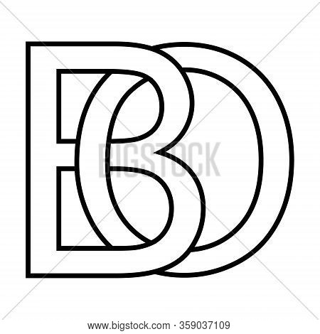 Logo Sign Bo, Ob Icon Sign Two Interlaced Letters B O Vector Logo Bo, Ob First Capital Letters Patte