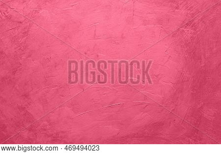 Stone Texture In Viva Magenta Color. Abstract Unique And Attractive Design Background . High Quality