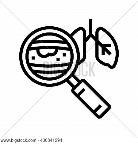 Pulmonary Vascular Disease Line Icon Vector. Pulmonary Vascular Disease Sign. Isolated Contour Symbo