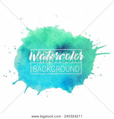 Watercolor Blob Vector Text Box Background. Isolated Watercolor Blob Vector For Sale, Web, Banner. W