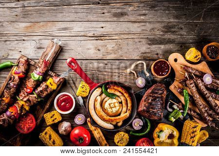 Various Barbecue Grill Food