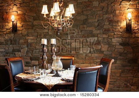 Elegantly set table at a restaurant.