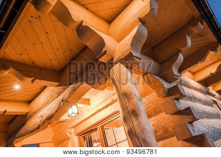 Illuminated Log Cabin