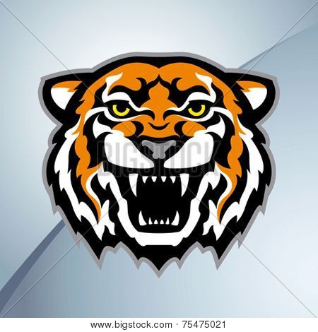 Tiger head mascot. Vector