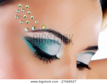 beautiful woman with artistic make-up