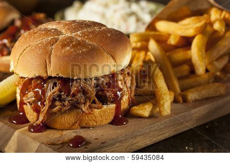 Barbeque Pulled Pork Sandwich