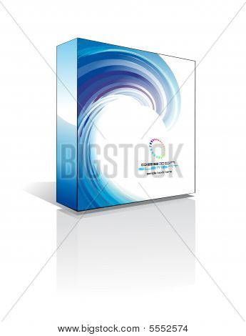 Three Dimensional Box With Shadow And Background Image