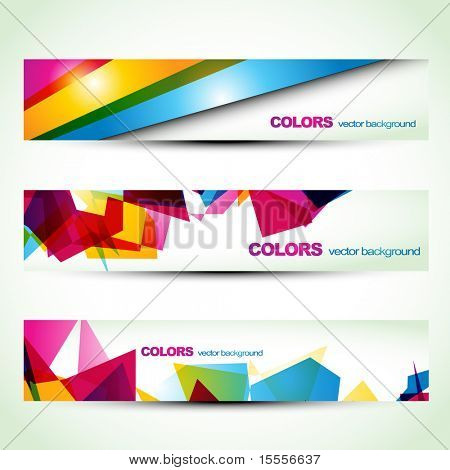 abstract colorful banner set designs. Eps10 vector