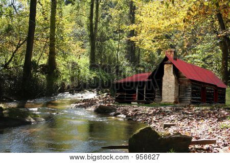 Old Cabin On River